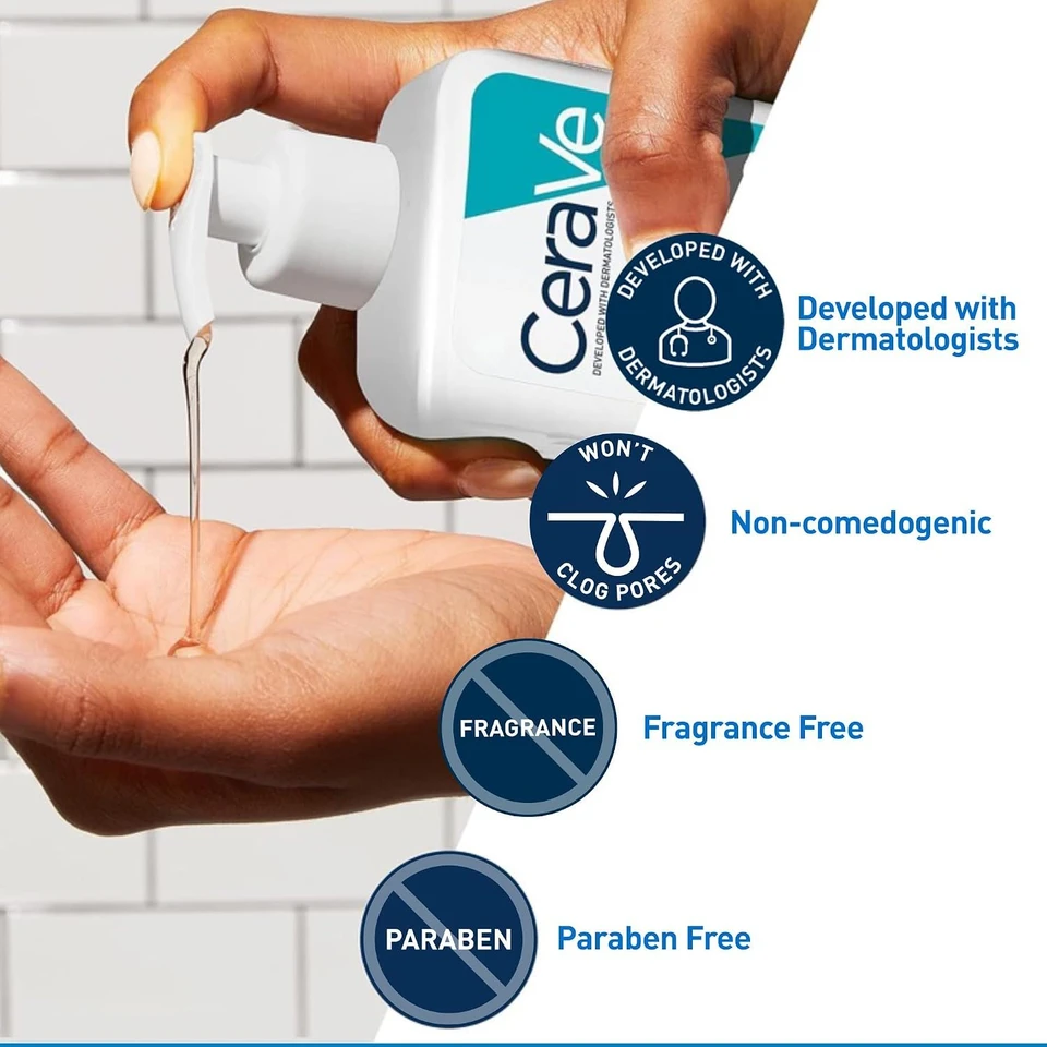 CeraVe Face Wash Acne Treatment Salicylic Acid Cleanser with Purifying Clay for Oily Skin Blackhead Remover and Clogged Pore Control 237ml
