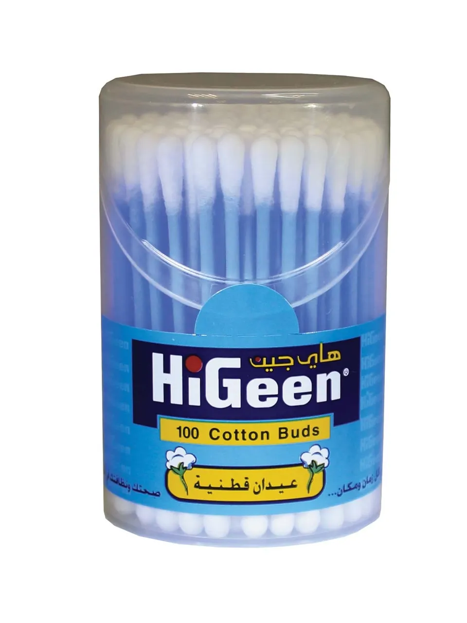 هاي جين عيدان قطنية علبة دائرية 100 عود