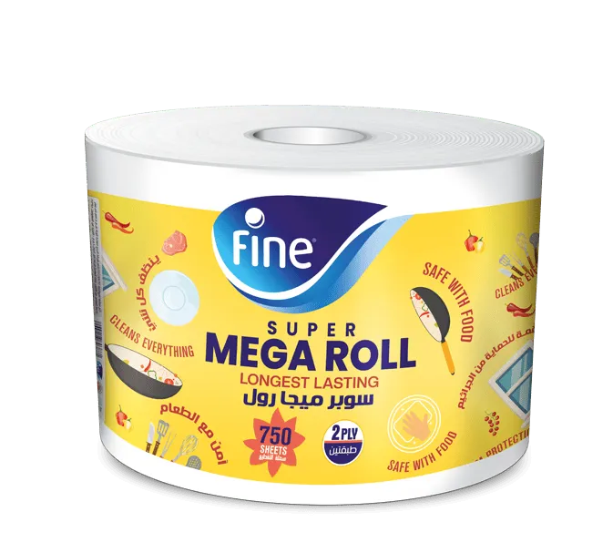 فاين ورق تنشيف طبقتين سوبرميجا 750قطعة