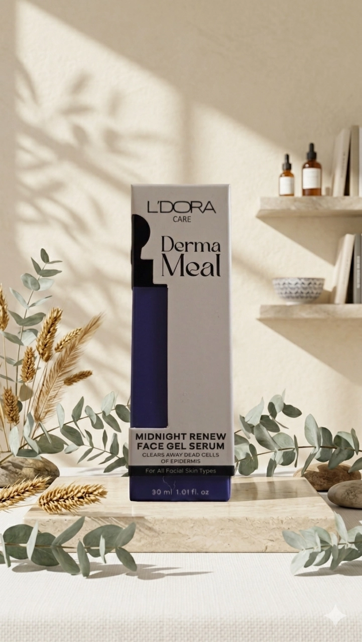سيروم جل الليل من لدورا لأحياء بشرة الوجه- L’DORA derma Meal Midnight Renew Face Gel Serum