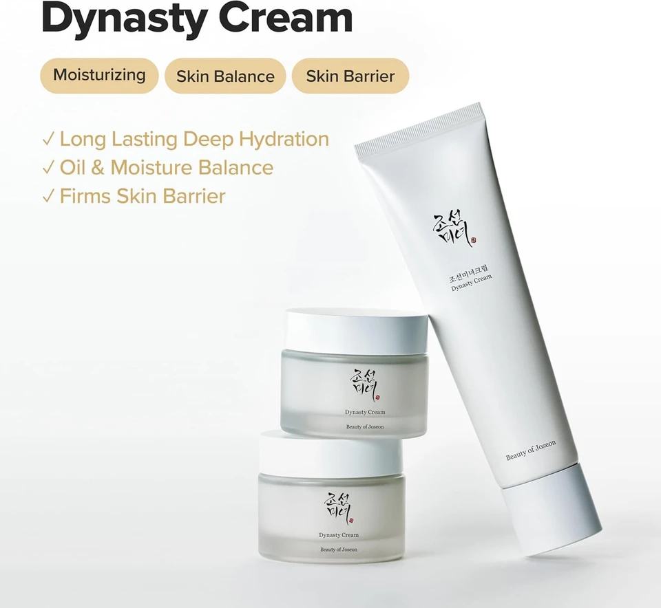 Beauty of Joseon Dynasty Cream Hydrating Face Moisturizer for Dry, Sensitive Skin, Korean Skincare for Men and Women 100ml