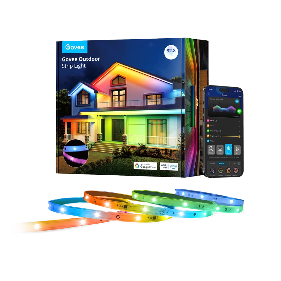 Govee Wi-Fi RGBIC Outdoor Strip Lights