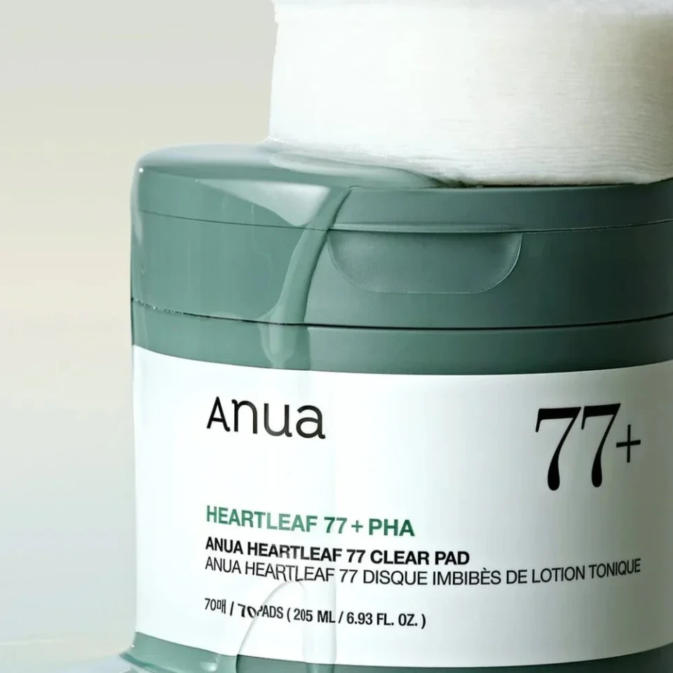 Anua Heartleaf 77% Clear Pad, Exfoliating Pads With Face Skin Toner 160ml
