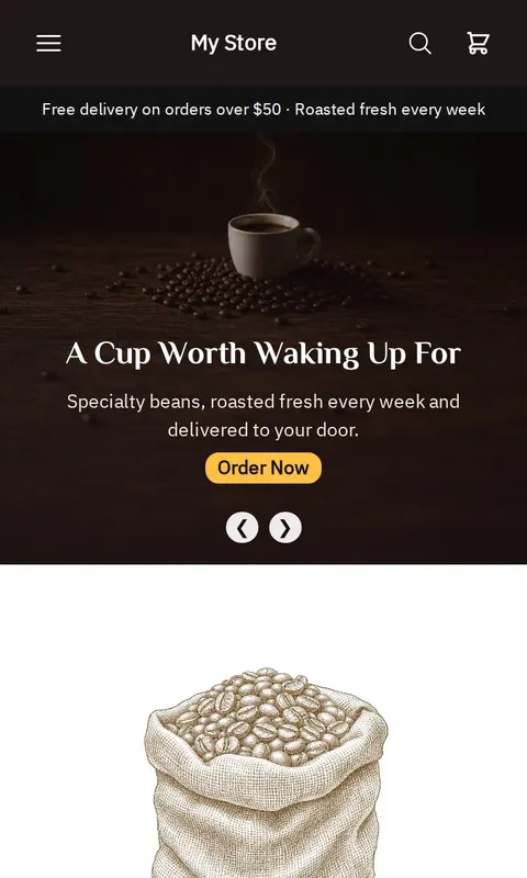 Finjan - Food & Restaurants store template