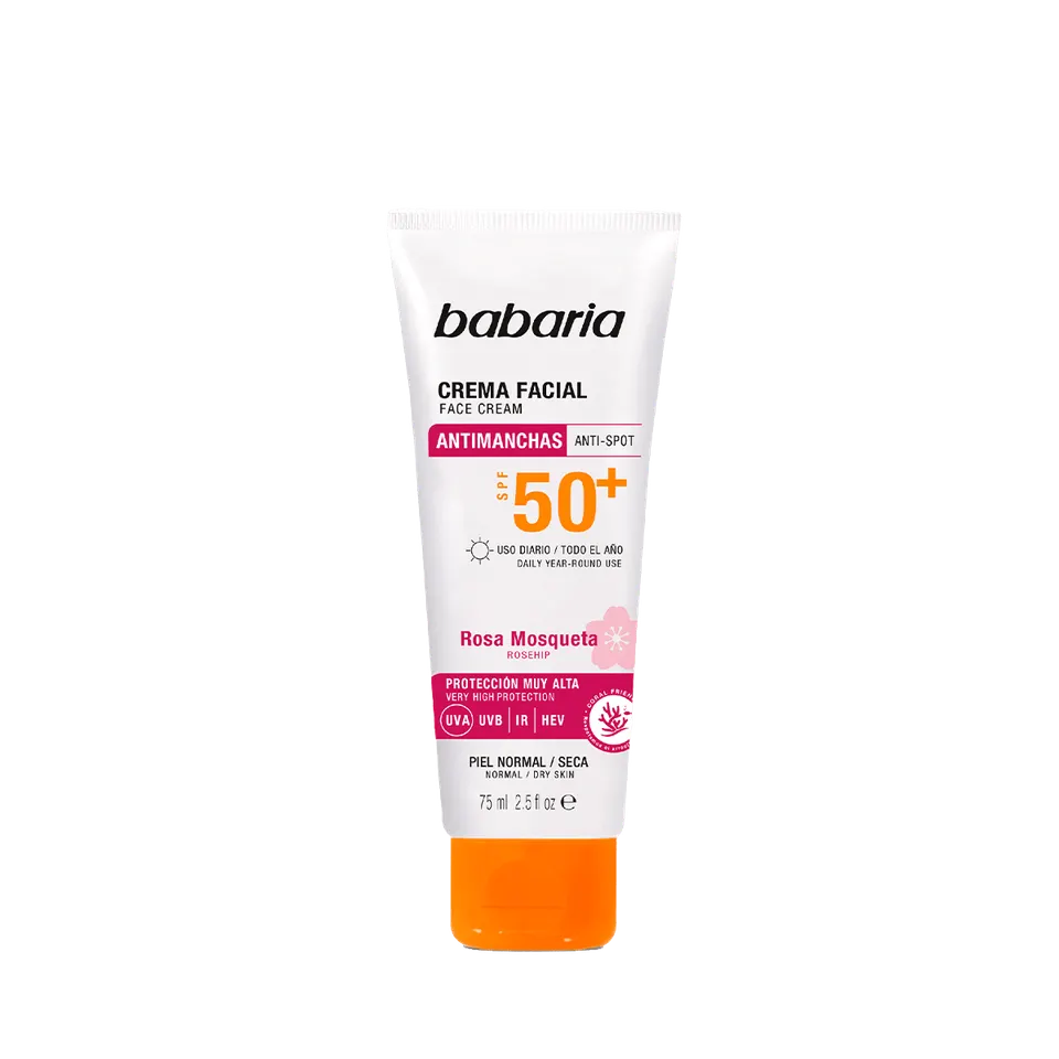 كريم الوجه من باباريا ثمر الورد 75 مل SPF50+
