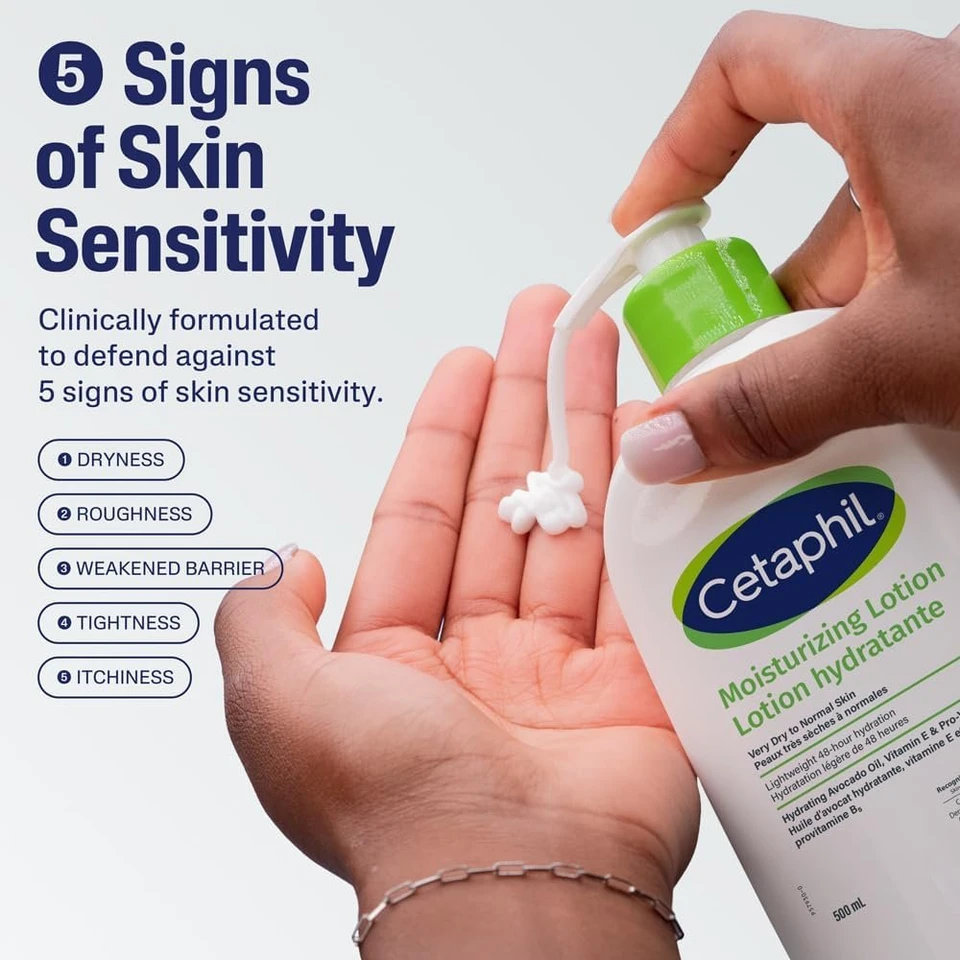 Cetaphil Moisturizing Lotion | Face & Body Moisturizer for Men & Women | For Normal To Dry Sensitive Skin 473ml