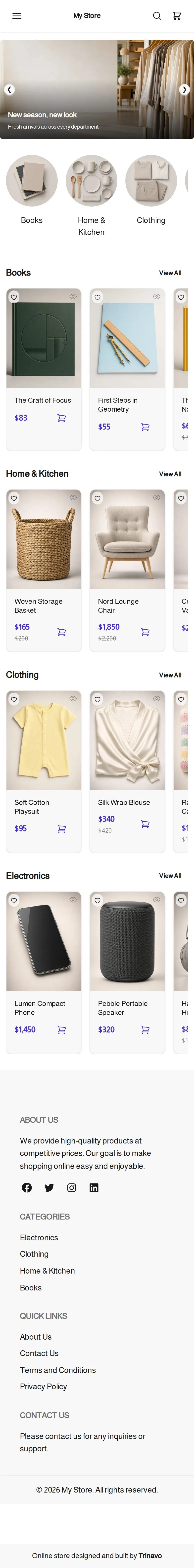 The Fast Seller template on a phone