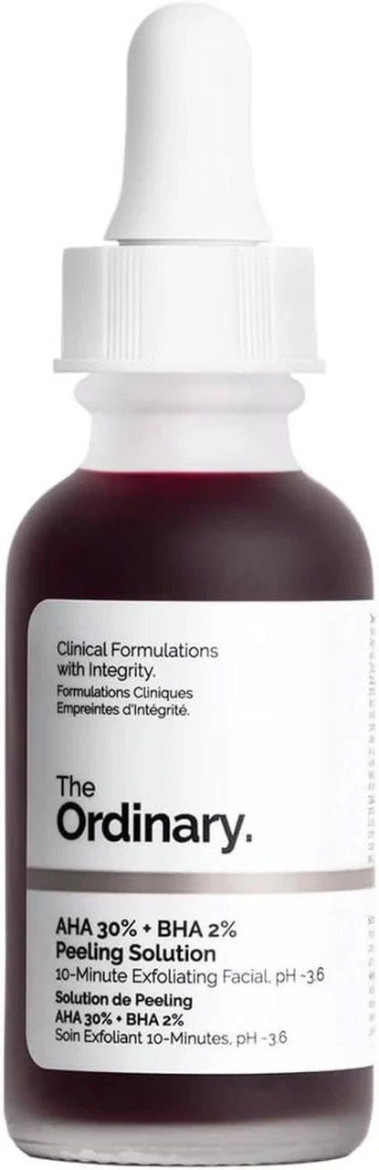 The Ordinary AHA 30% + BHA 2% Peeling Solution, Advanced Exfoliating Peel for Brighter Skin