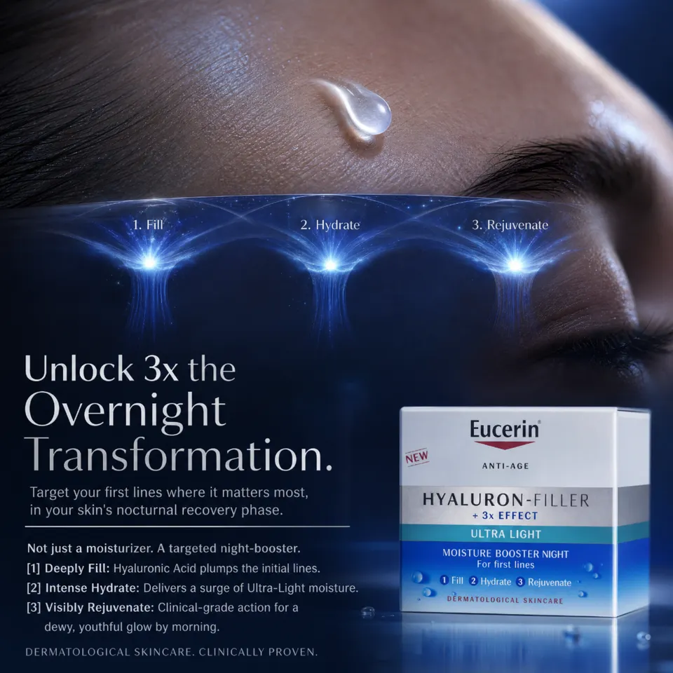 Eucerin Anti-Age Hyaluron-Filler + 3x Effect Ultra Light Moisture Booster Night
