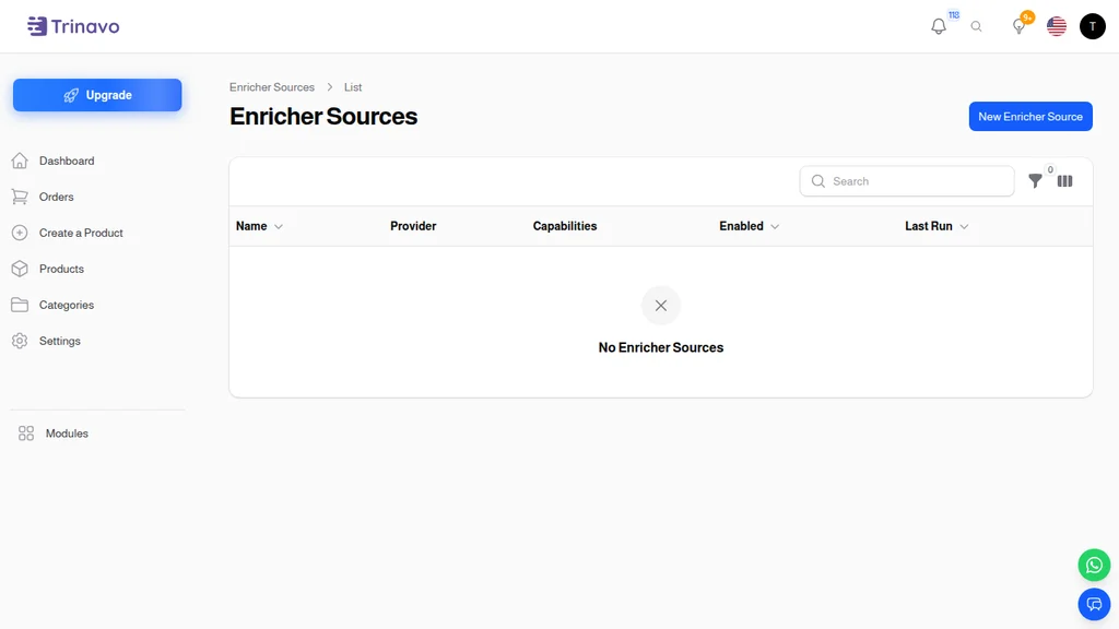 Enricher Sources list