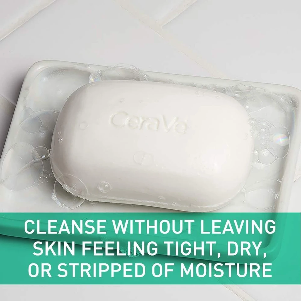 CeraVe Foaming Cleanser Bar | Soap-Free Body and Face Cleanser Bar for Oily Skin 128g