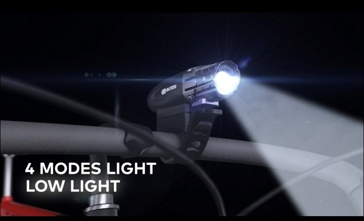  ضوء دراجة قابل للشحن USB أمامي وخلفي