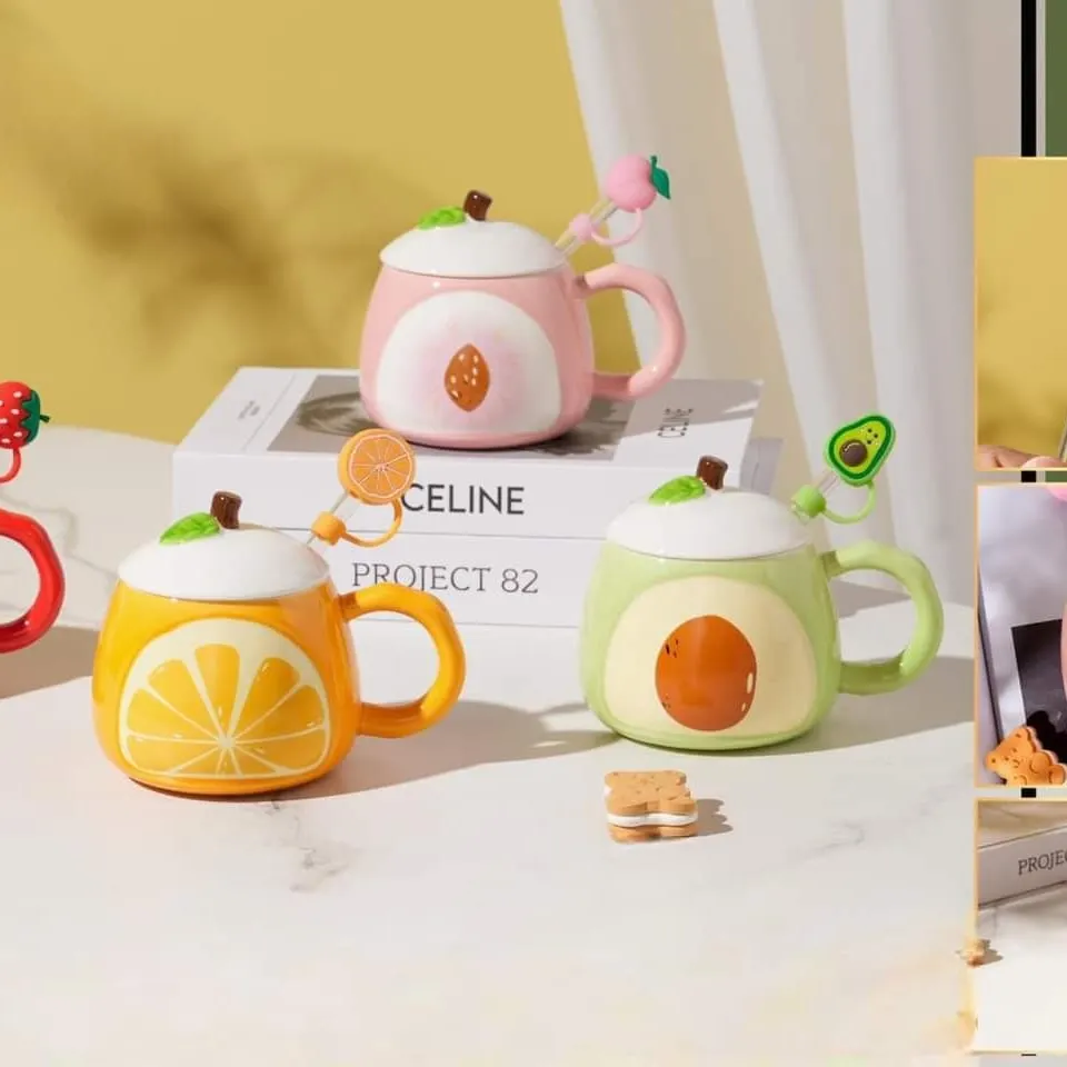 كوب سيراميك فواكة 