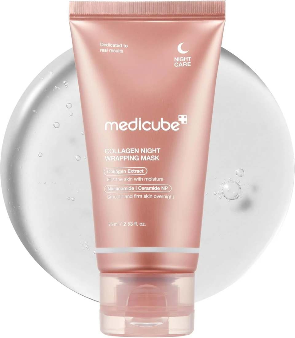 medicube Collagen Wrapping Mask | Overnight Peel Off Facial Mask | Elasticity & Hydration Care, Firmer & Radiant Skin | Hydrolyzed Collagen For Glowing Skin 