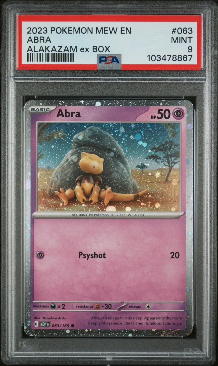 2023 POKEMON MEW EN-151 #063 ABRA ALAKAZAM ex BOX