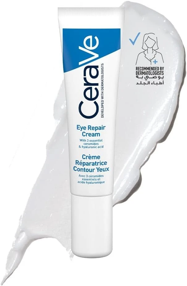 Cerave Eye Repair Cream for Dark Circles and Puffiness with Hyaluronic Acid 14ml