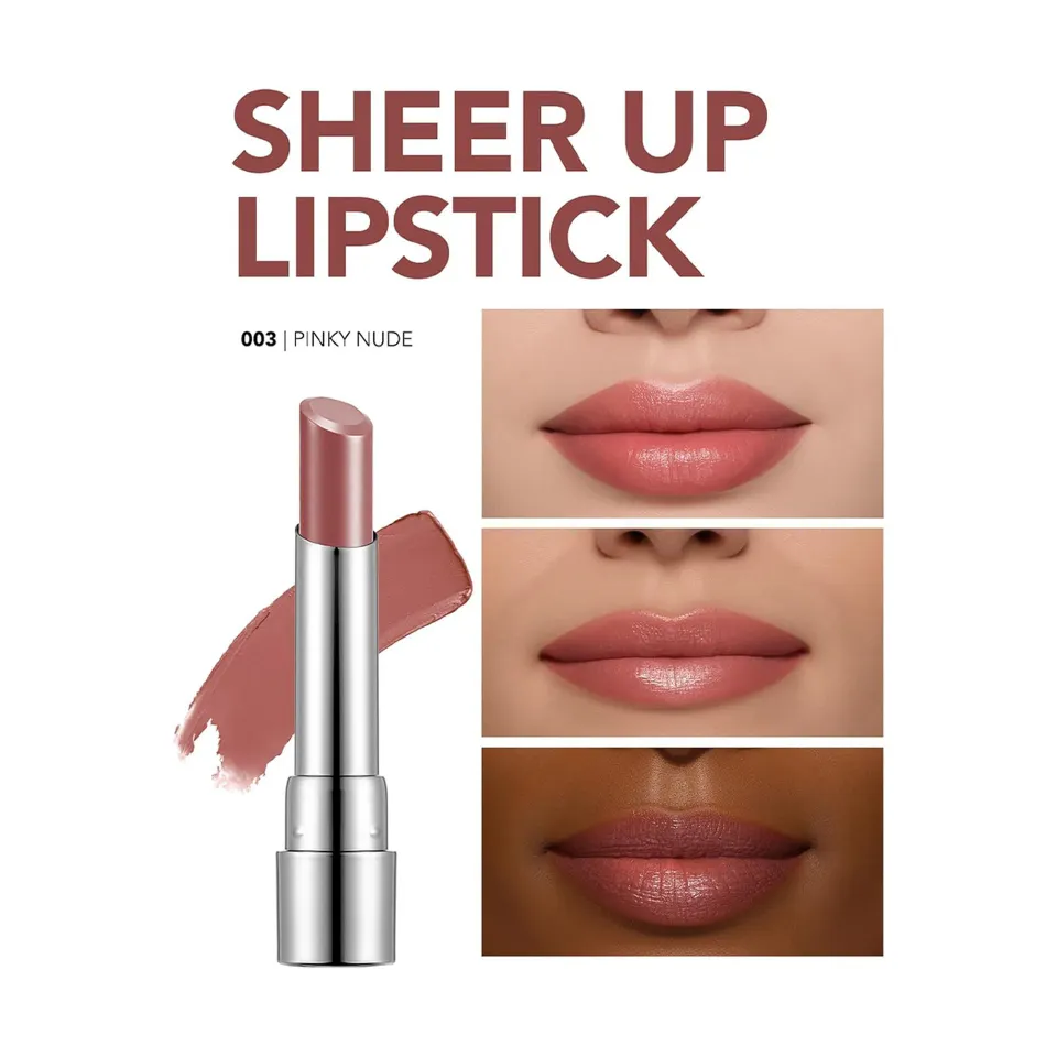 Flormar sheer up lipstick pinky nude 