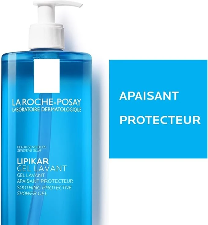 La Roche Posay Lipikar Gel Lavant Skin Soothing Gentle Shower Gel for Dry Sensitive Skin with Niacinamide Daily Cleansing 750 ml