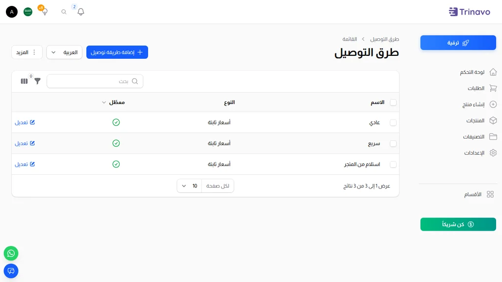 طرق التوصيل