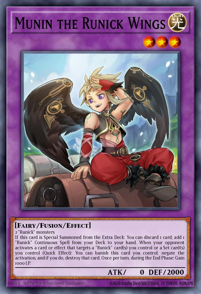 Munin the Runick Wings - TAMA-EN038 - Super Rare - 1st Edition