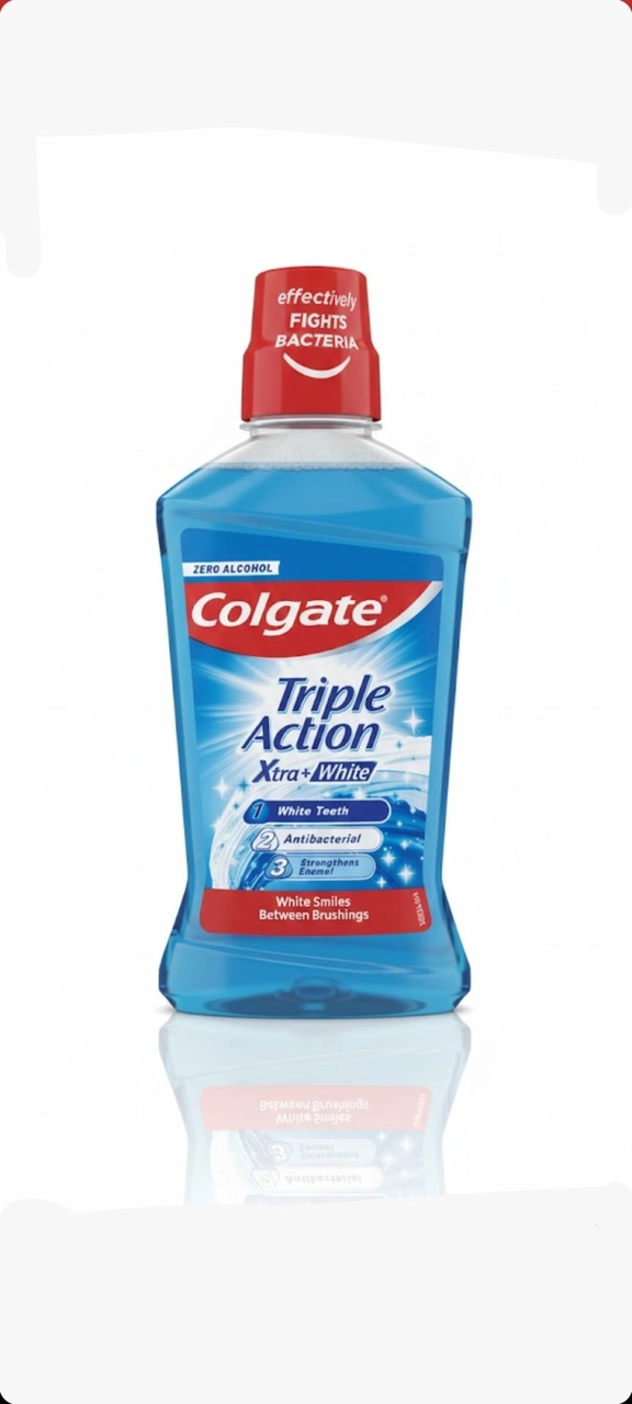 كولجيت تربل أكشن إكسترا وايت غسول فم – Colgate