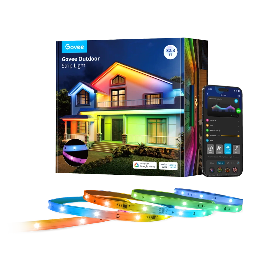 Govee Wi-Fi RGBIC Outdoor Strip Lights