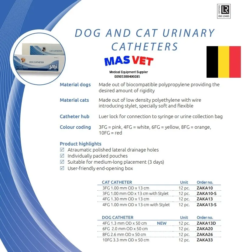DOG AND CAT URINARY CATHETERS