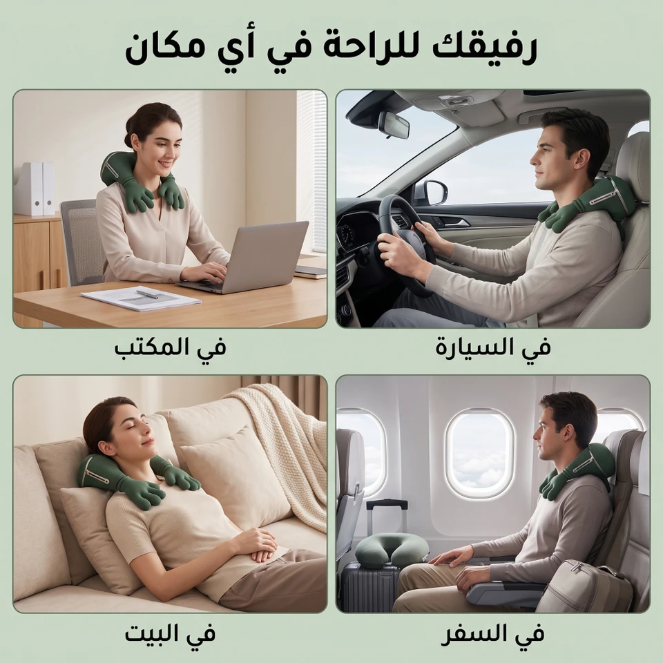 جهاز تدليك للرقبة والكتفين لاسلكي - تصميم مبتكر لراحة العضلات   