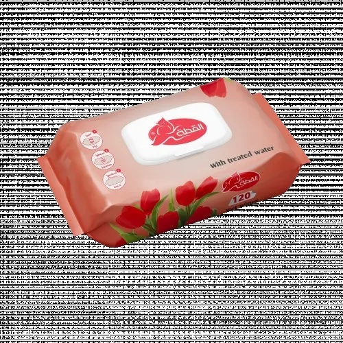 القطة مناديل مبللة 120 منديل 