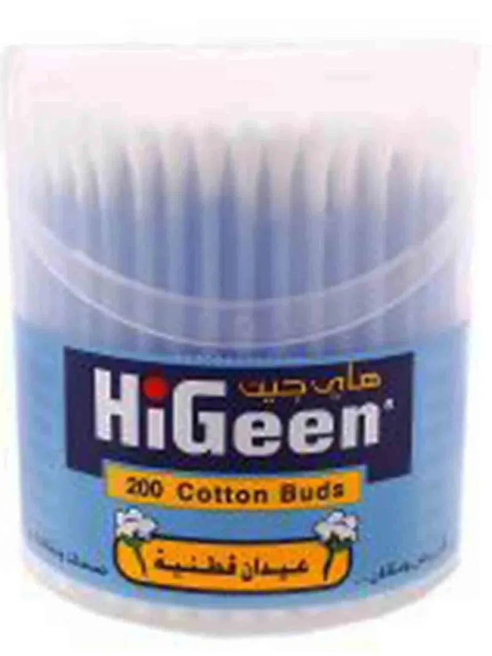 هاي جين عيدان قطنية علبة دائرية 200 عود