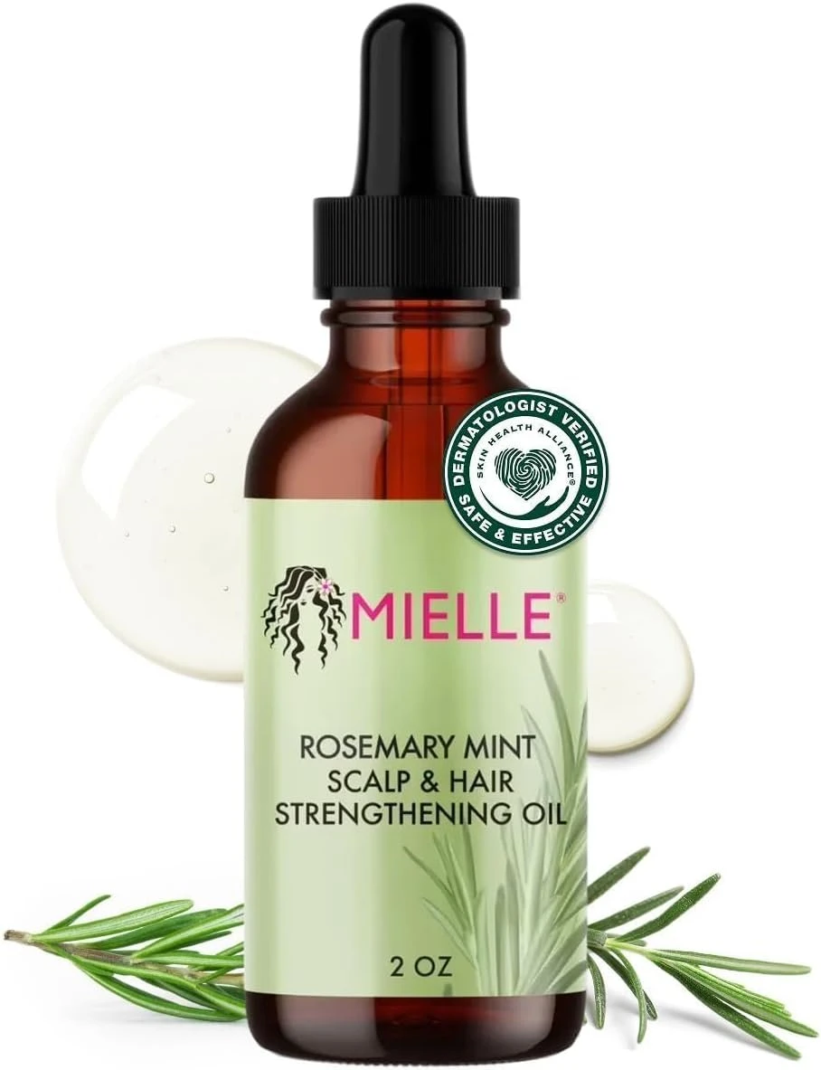  MIELLE - ROSEMARY MINT, SCALP & HAIR OIL, INFUSED W/BIOTIN & ENCOURGES GROWTH, FOR DAILY USE, SCALP TREATMENT, SPLIT END CARE & SCALP & STRENGTHENING OIL | Strengthens, Moisturises, Promotes Hair Growth, Dry Scalp & Split Ends Treatment