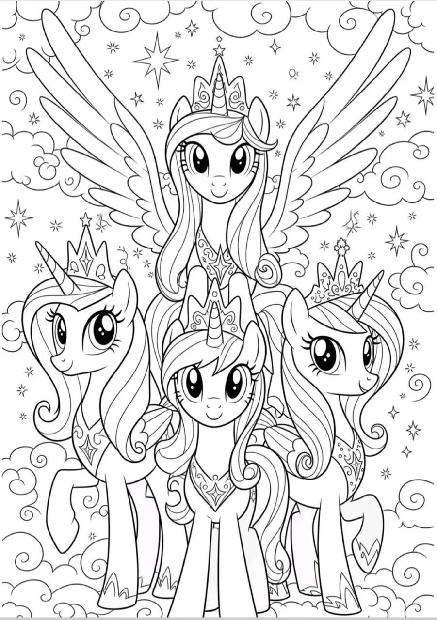Unicorn coloring pages printable 50pic