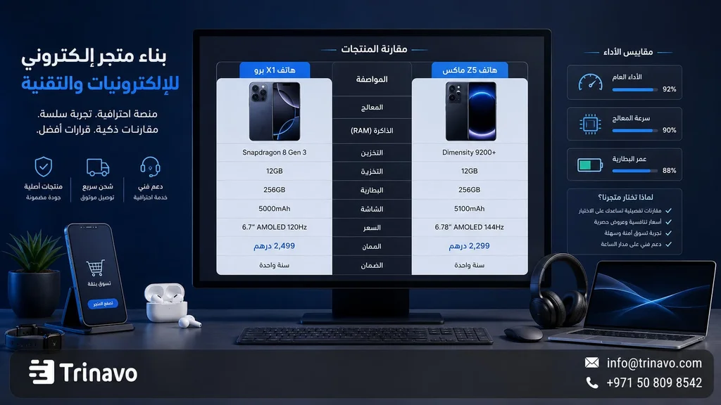 إنشاء متجر إلكترونيات