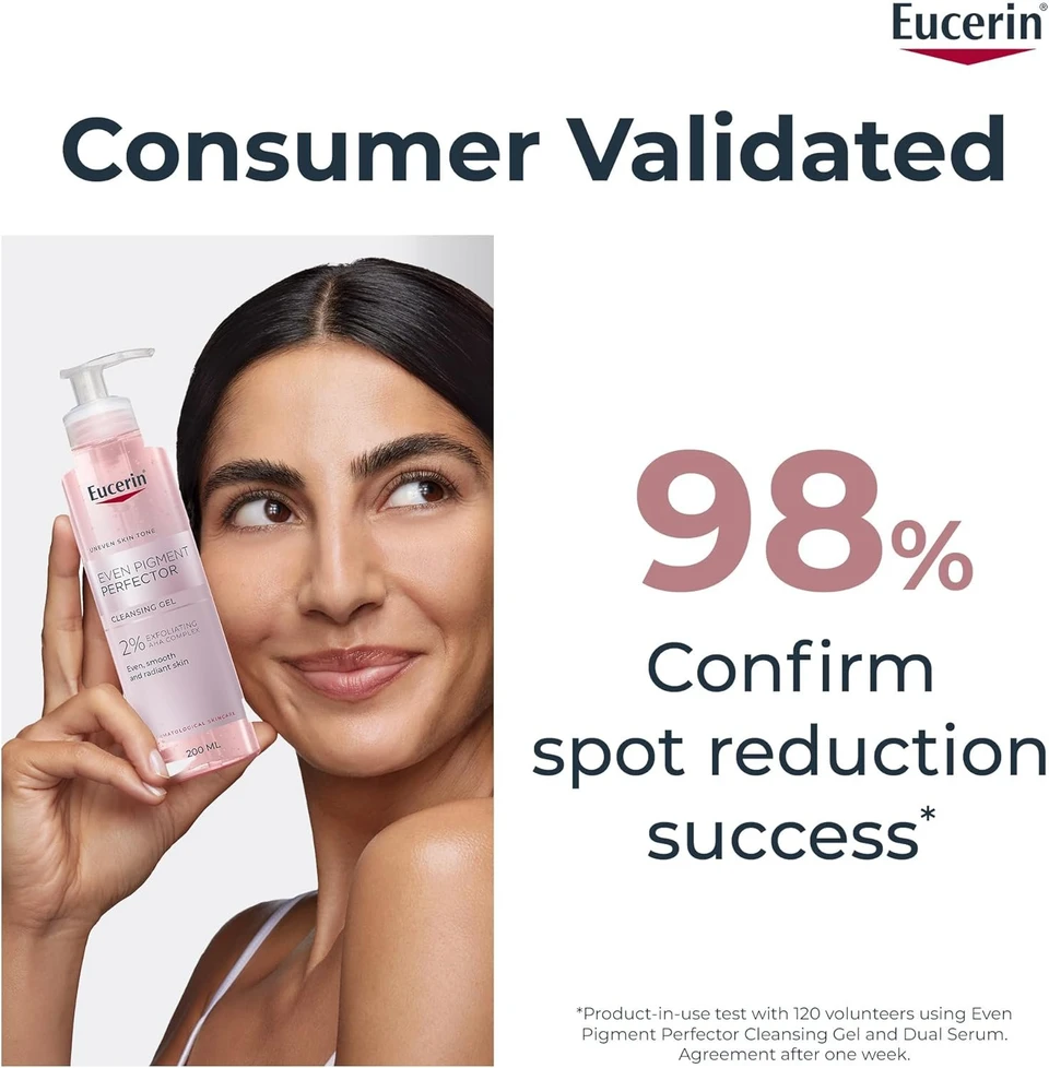 Eucerin  Pigment  Cleansing Gel, with 2% Exfoliating AHA Complex,  for All Skin Types, 200ml