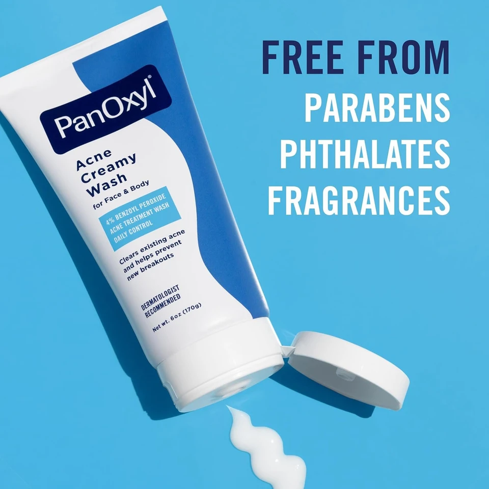 PanOxyl Antimicrobial Acne Creamy Wash, 4% 170g