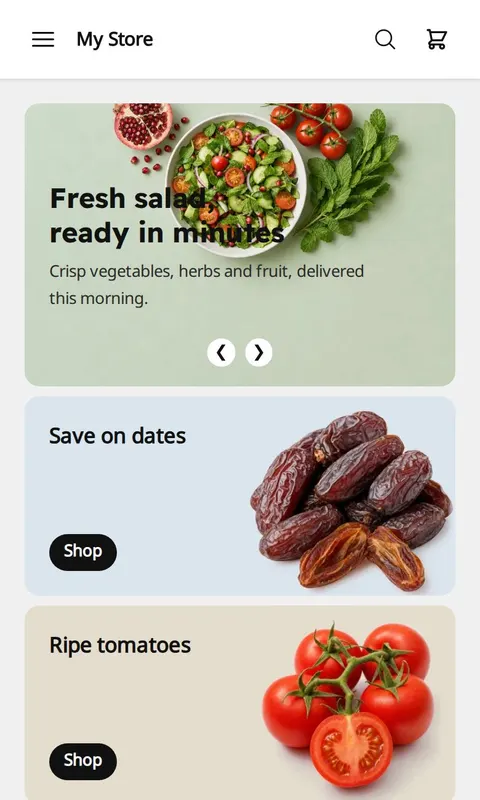 Khayrat - Food & Restaurants store template