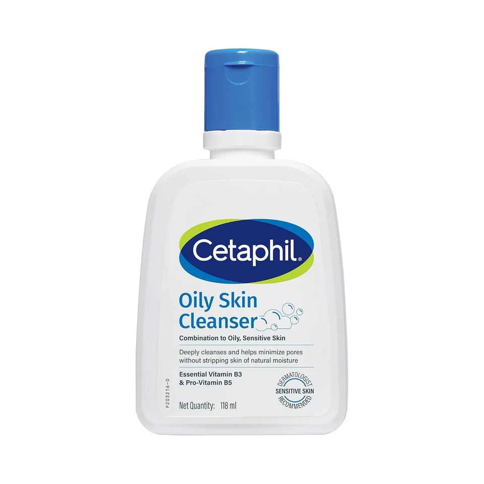 Cetaphil Oily Skin Cleanser, Daily Face Wash for Oily, Acne prone Skin 118ml