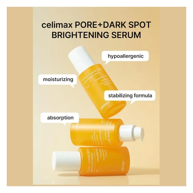 elimax Pore+Dark Spot Brightening Serum 30ml | Gel-like Serum for Enlarged Pores with Niacinamide, Tranexamic Acid, Pore Minimizer, Non-Irritating, Hydrating, For Sensitive Skin, hyperpigmentation