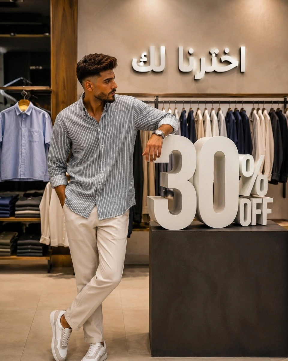 قميص كم كتان