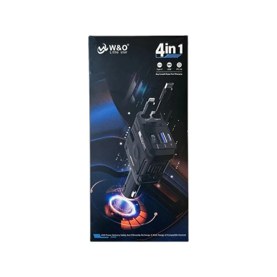 شاحن سيارة ذكي 4 في 1 66W