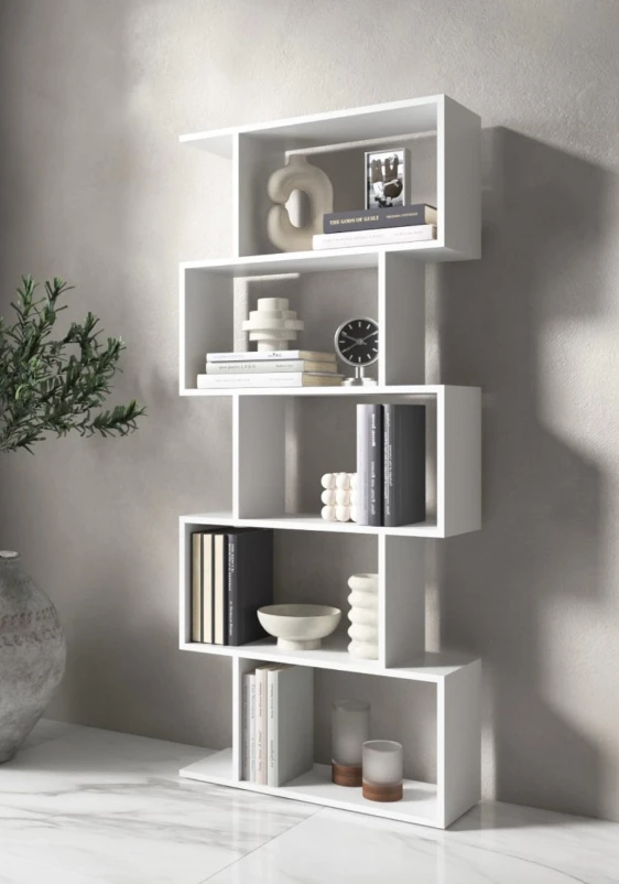رف ديكور بتصميم زجزاج (S-shape)