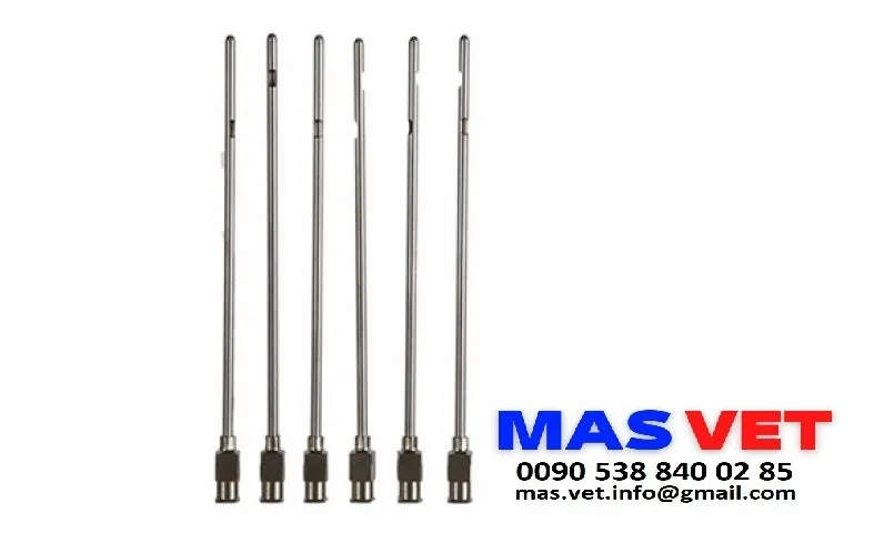 ساحب مفرزات - مفرغ ضرع معدن يركب على المحاقن  2.5*80 مم