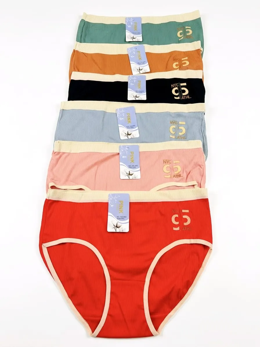 12 قطعة كيلوت نسائي قطن محزز 🌸