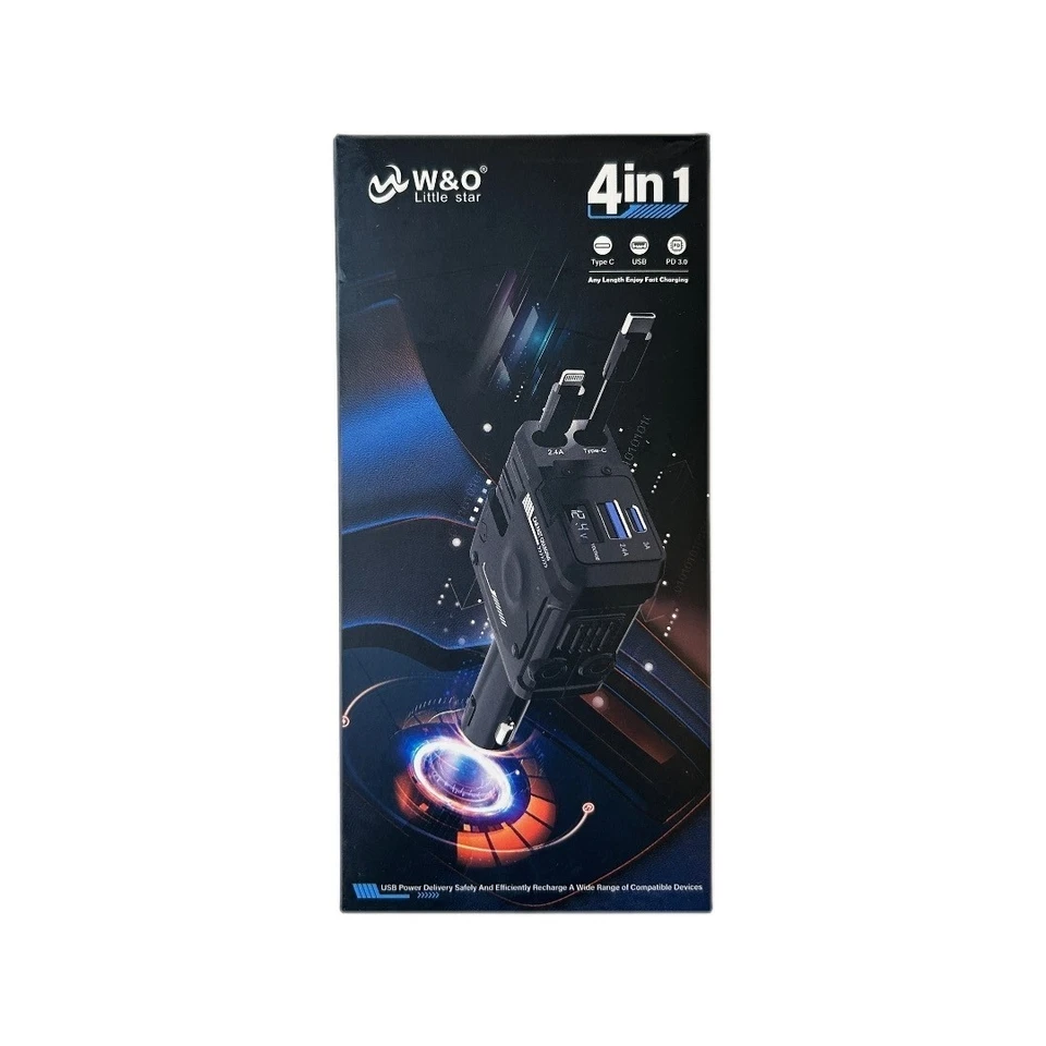 4-in-1 66W Smart Car Charger