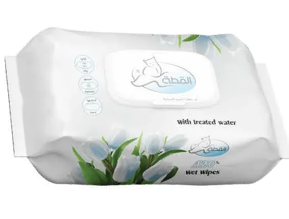 القطة مناديل مبللة 120 منديل