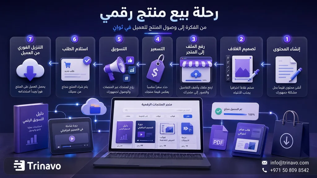 كيف تنشئ متجر منتجات رقمية عبر ترينافو؟
