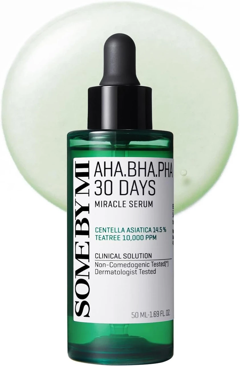 Some By Mi Aha Bha Pha 30 Days Miracle Face Serum | 50ml | Made From Tea Tree Leaf Water For Sensitive Skin | Daily Facial Serum For Sebum, Blemish Care & Remove Dead Cells
