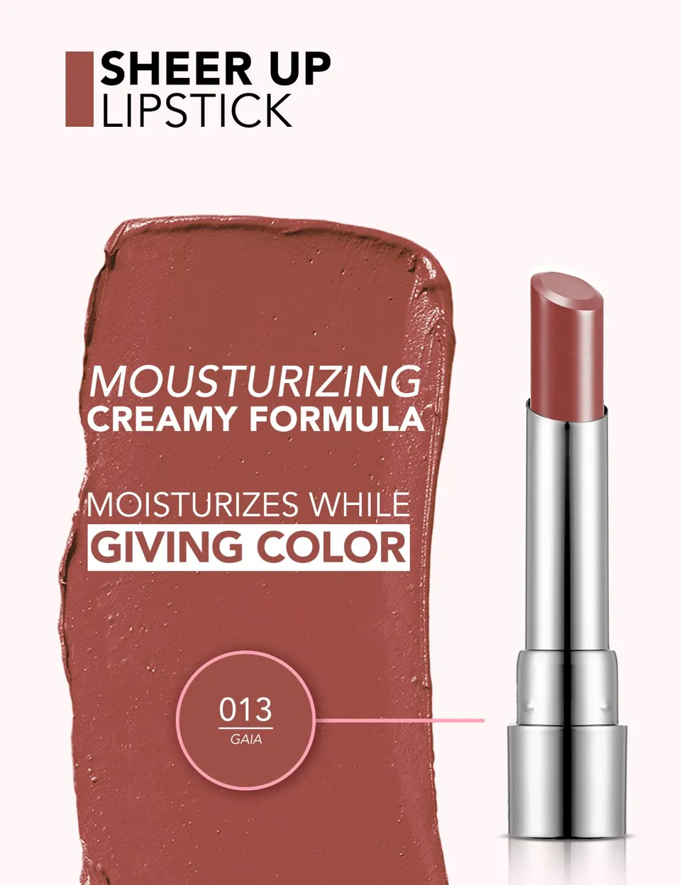 Flormar sheer up lipstick gaia