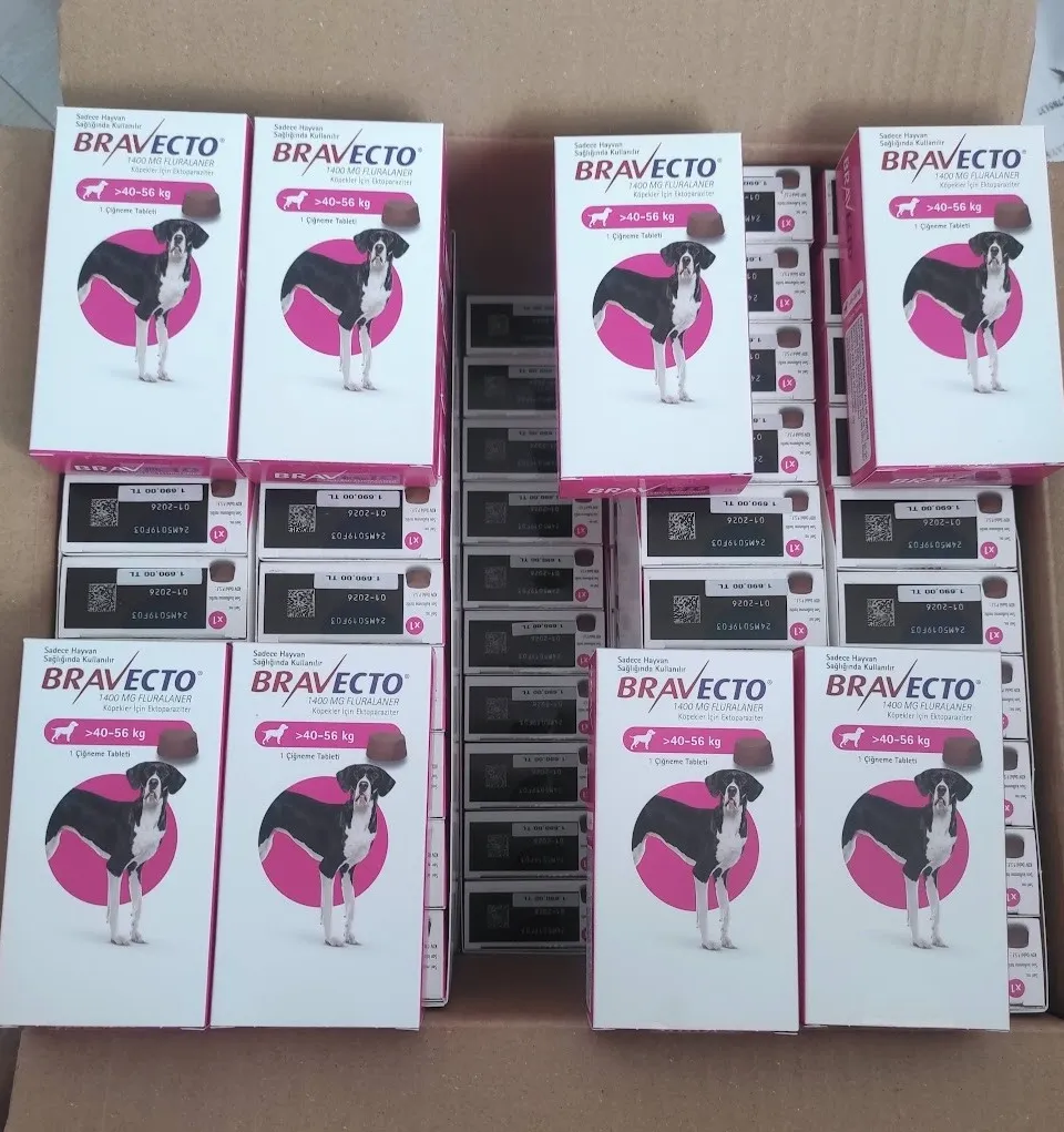 Bravecto Chewable Tablets for Dogs 1400 mg (> 40 - 56 kg) .