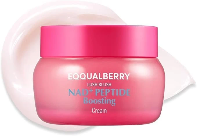 EQQUALBERRY NAD Peptide Boosting Cream 50 ml – Hydrating & Barrier-Supporting Moisturizer with NAD, Peptides & Ceramides, Daily Skin Comfort & Vitality Support
